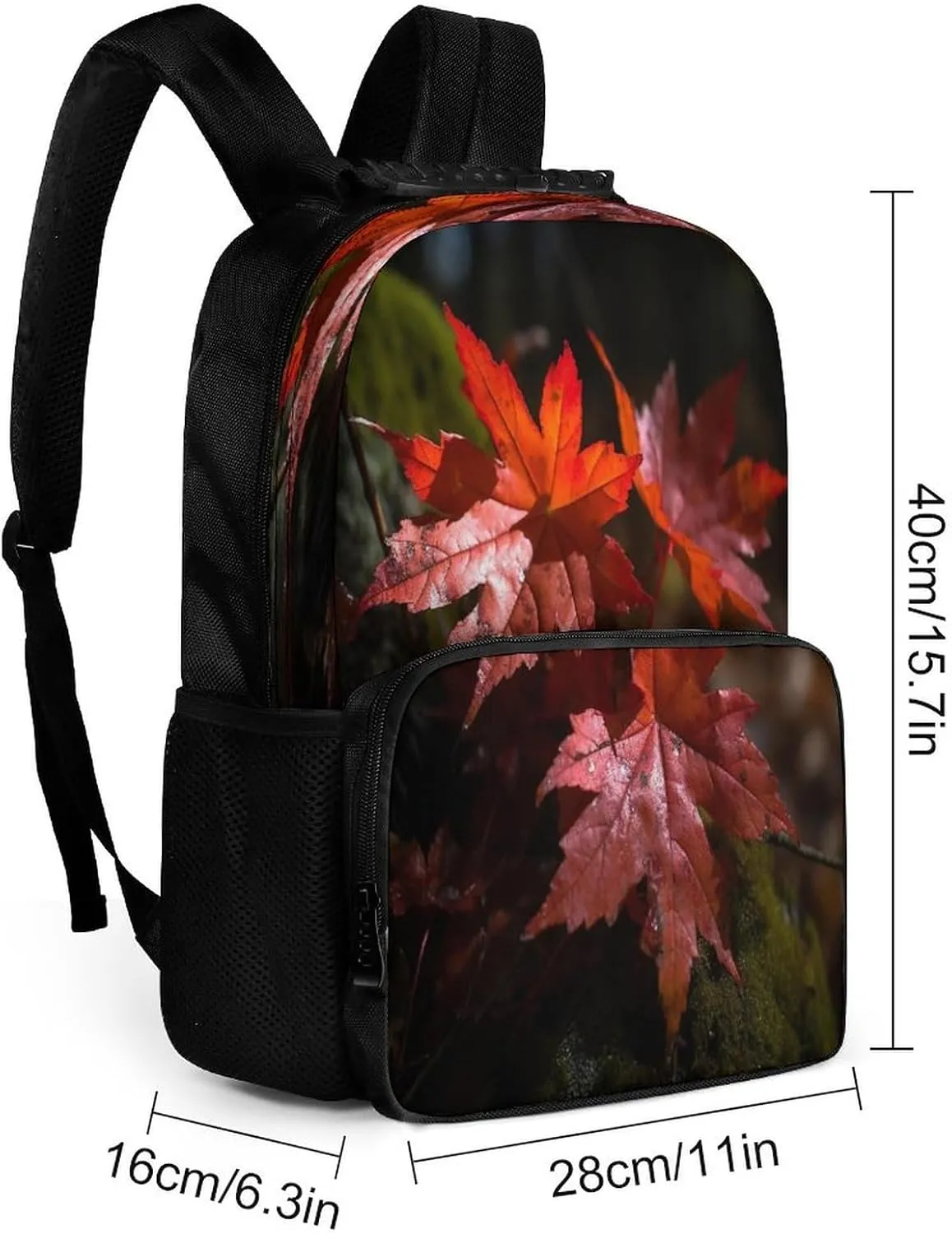 Backpacks Red Maple Leaves Travel Bag Business Work Laptop Backpack