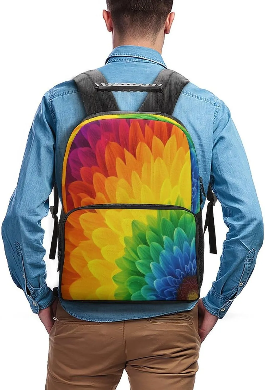 Backpacks Sunflower Rainbow Travel Bag Business Work Laptop Backpack