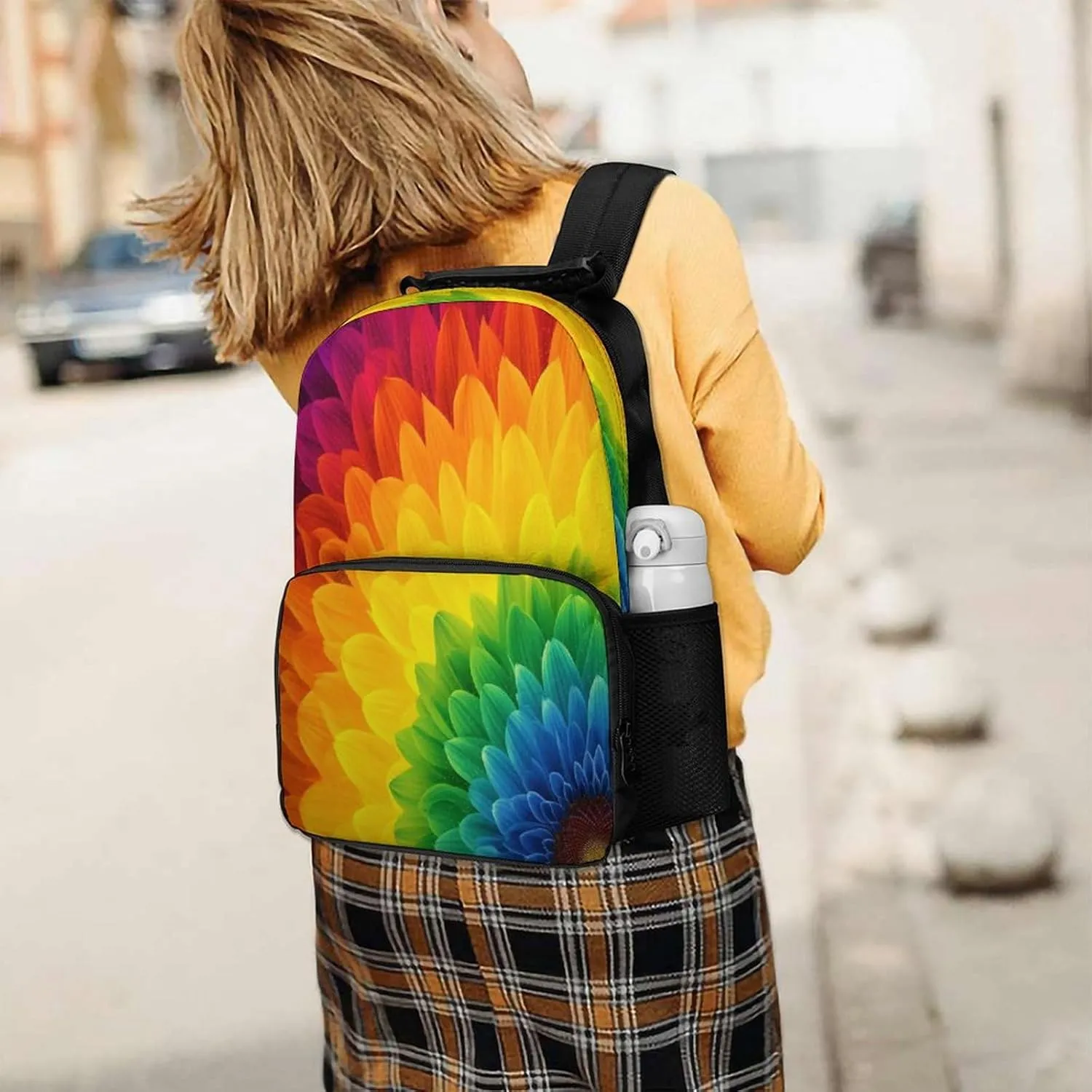 Backpacks Sunflower Rainbow Travel Bag Business Work Laptop Backpack