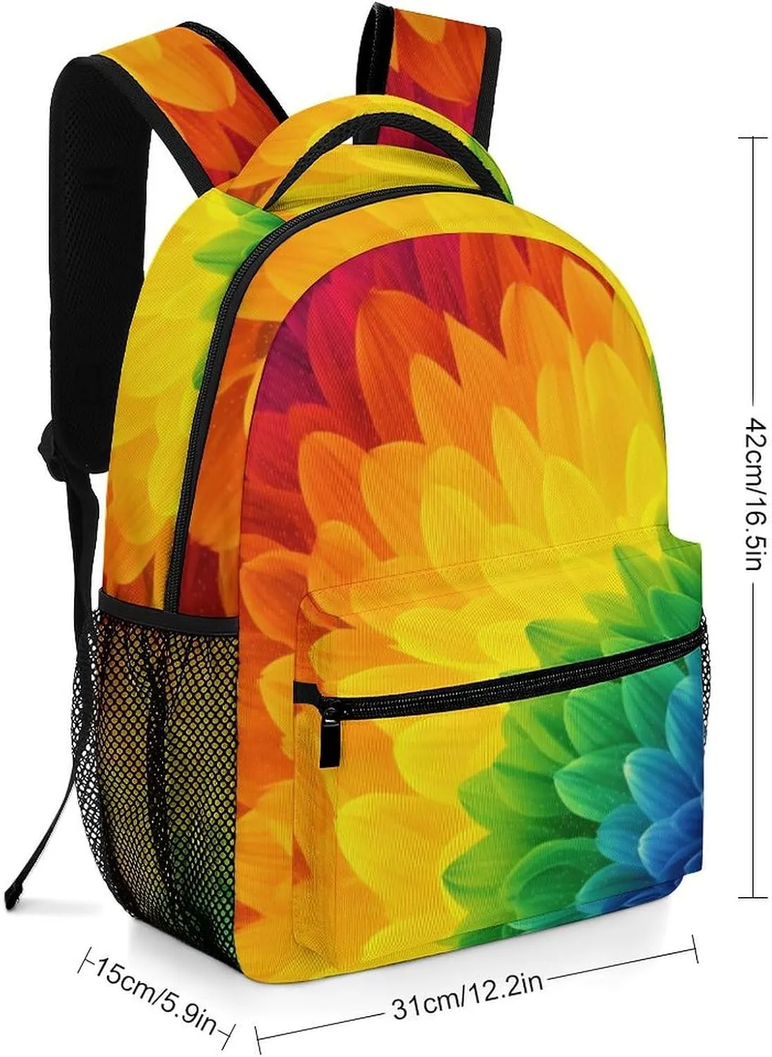 Backpacks Sunflower Rainbow Travel Bag Laptop Backpack Casual Daypack for Weekender Business Hiking