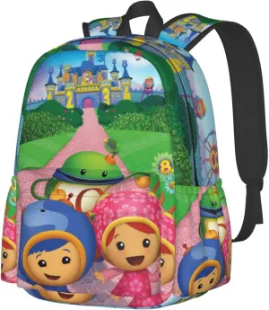Backpacks Team Anime Umizoomi Adjustable Laptop Backpack Double Shoulder Bag for Women Men Climbing Shopping Work