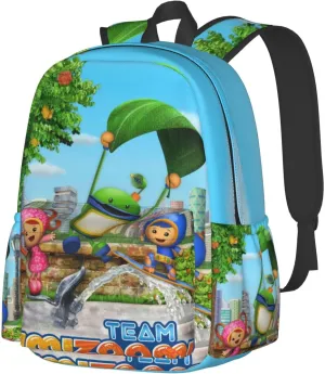 Backpacks Team Anime Umizoomi Adjustable Laptop Backpack Double Shoulder Bag for Women Men Climbing Shopping Work