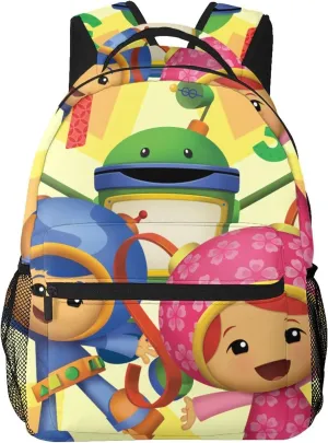 Backpacks Team Anime Umizoomi Adjustable Laptop Backpack Double Shoulder Bag for Women Men Climbing Shopping Work