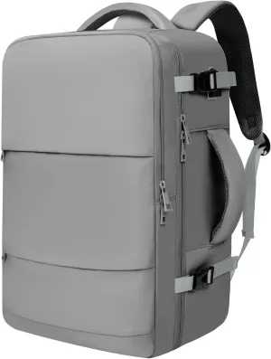 BAGAIL Travel Laptop Backpack, Carry on with USB Port, Luggage Bag for Holiday-Grey