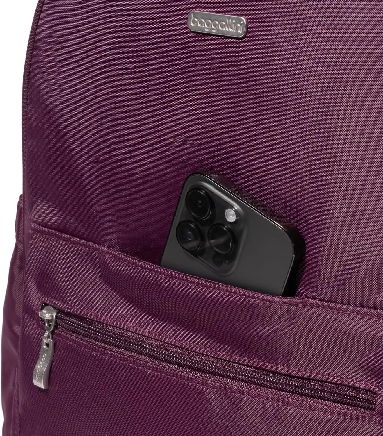 Baggallini Essential Laptop Backpack - 16x12 Inch Travel Backpack with 16" Laptop Sleeve - Lightweight Luggage Backpack