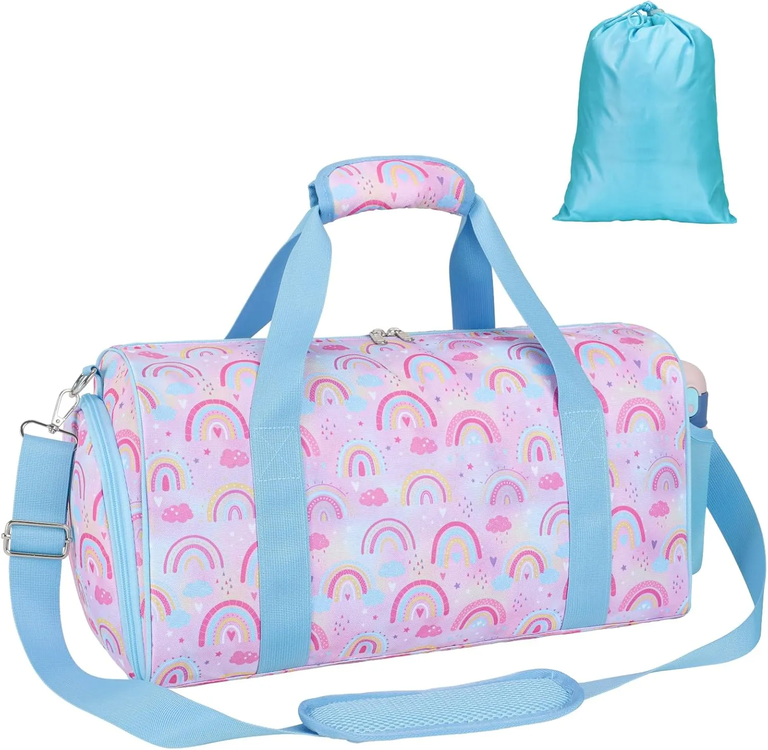 Bagseri Dance Bag for Girls - Ballet Duffle With Shoes Compartment for Kids Above 6yr, Overnight Travel Sleepover Bag With Dry Wet Separation Pockets