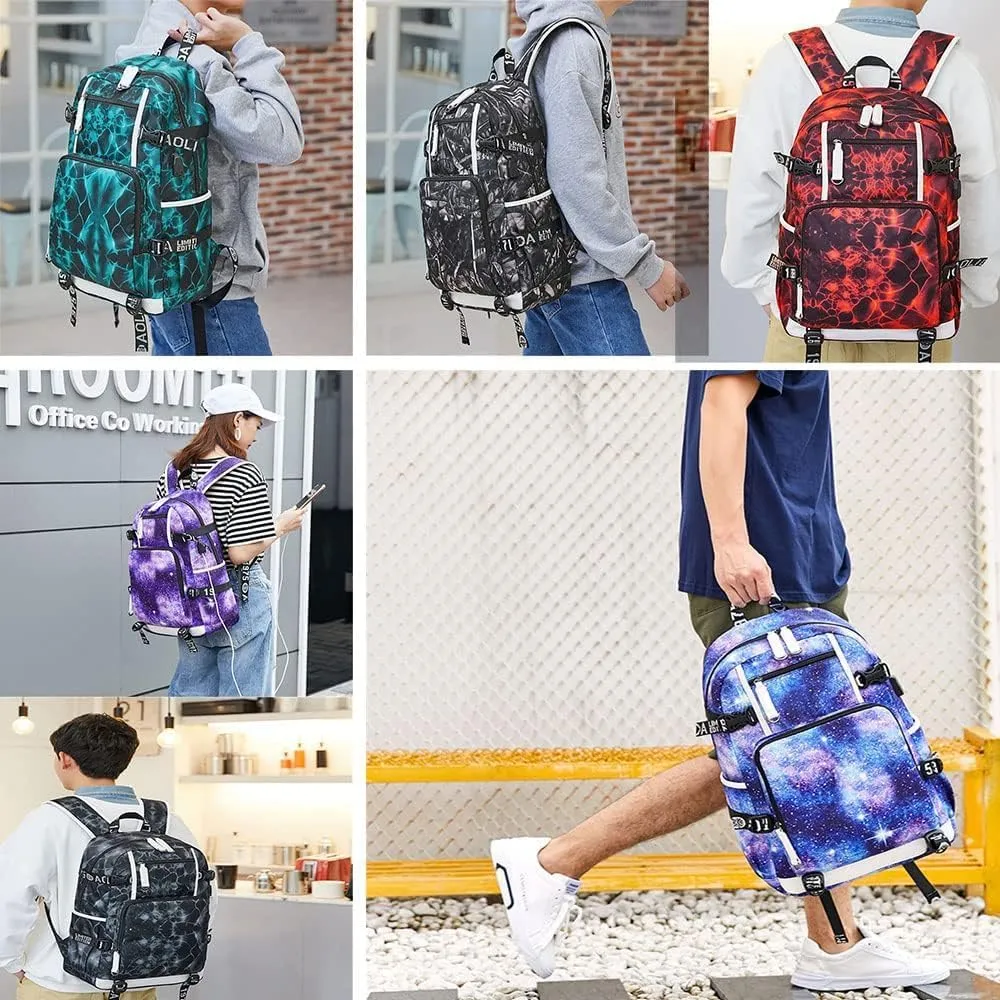 Basketball Player 23 Multifunction Backpack Travel Student Backpack Fans Bookbag For Men Women (E)