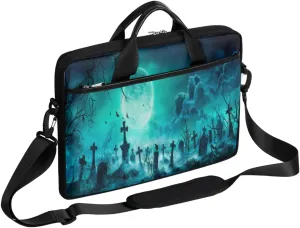 Basketball Texture Laptop Shoulder Messenger Bag Waterproof Laptop Briefcase Handle Padded Strap