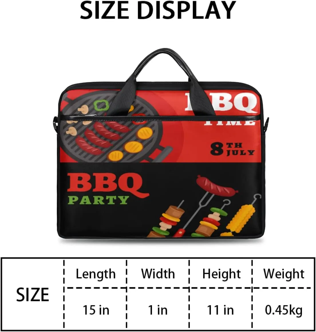 Basketball Texture Laptop Shoulder Messenger Bag Waterproof Laptop Briefcase Handle Padded Strap