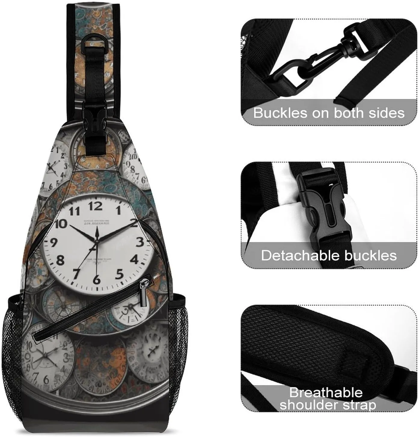Beach Sunrise Crossbody Sling Bag, Travel Backpack, Hiking Sling Bags, Chest Bag, Shoulder Bags, Daypack