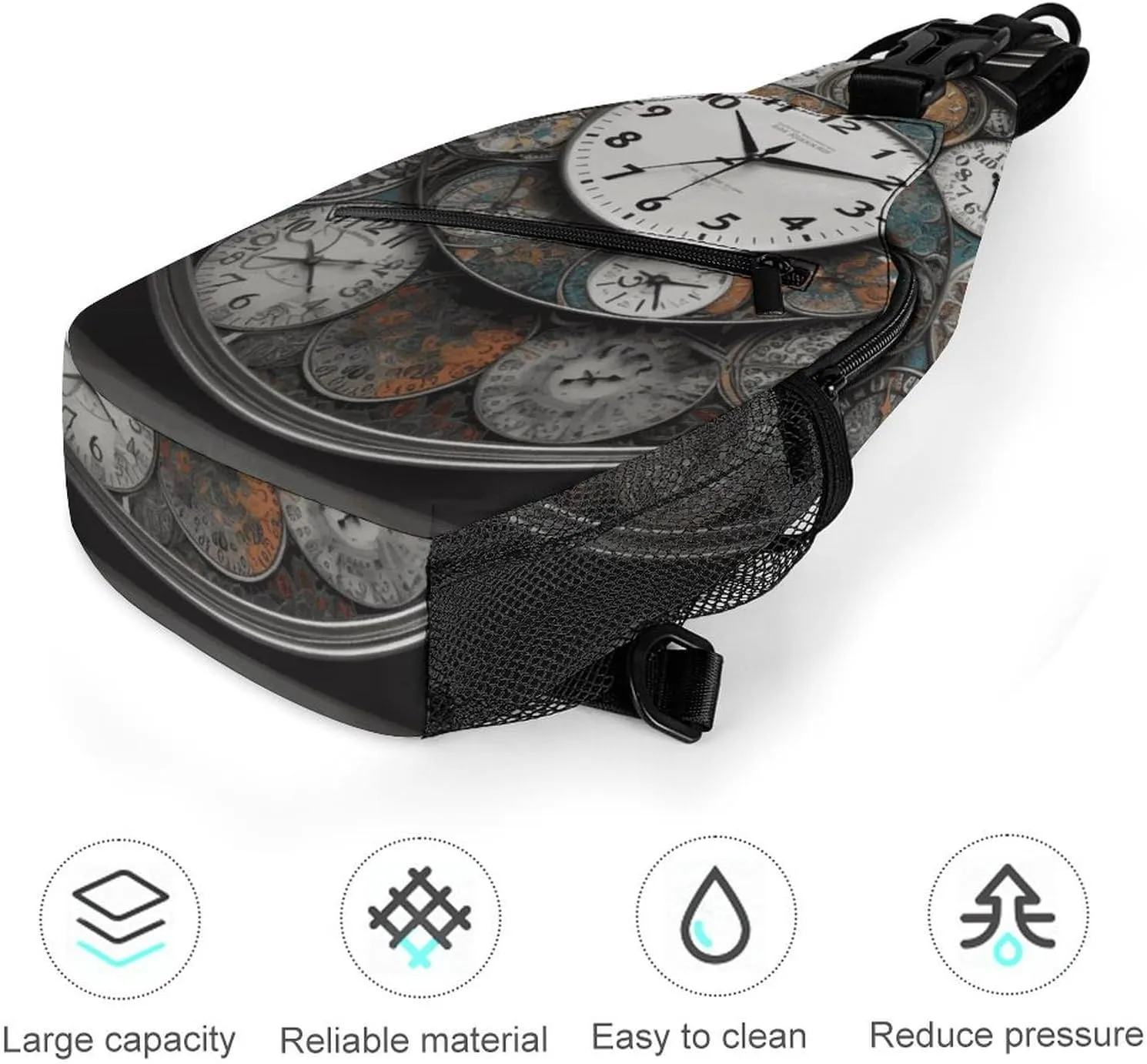 Beach Sunrise Crossbody Sling Bag, Travel Backpack, Hiking Sling Bags, Chest Bag, Shoulder Bags, Daypack