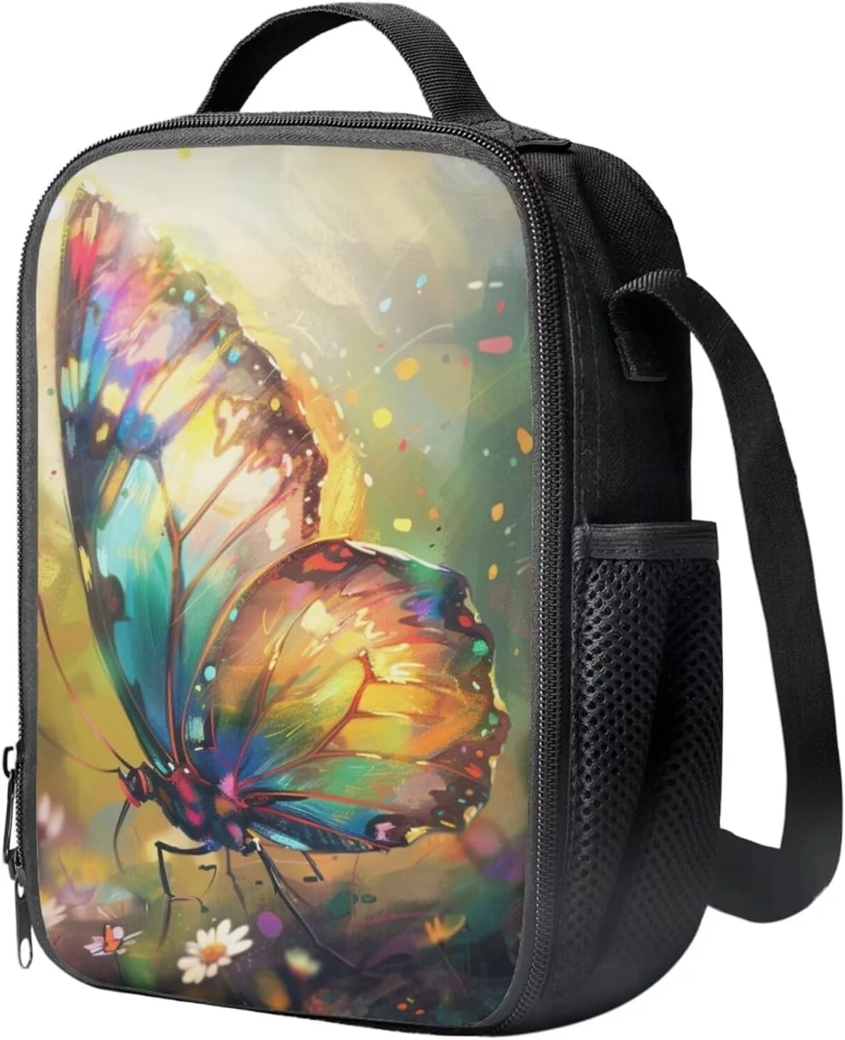 Beautiful Butterfly Preschool Backpack for Girls, 15 inch Bookbag with Large Front Pocket for Boys 8-12 Cute Backpack for Toddlers for Daily Shopping Day Trips and Short Travel
