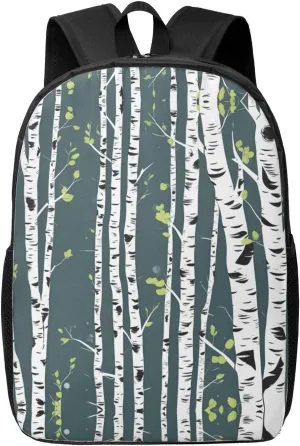 Beauty Birch Tree Print Simple Backpack Lightweight Bag Travel Rucksack Casual Daypack Laptop Backpacks