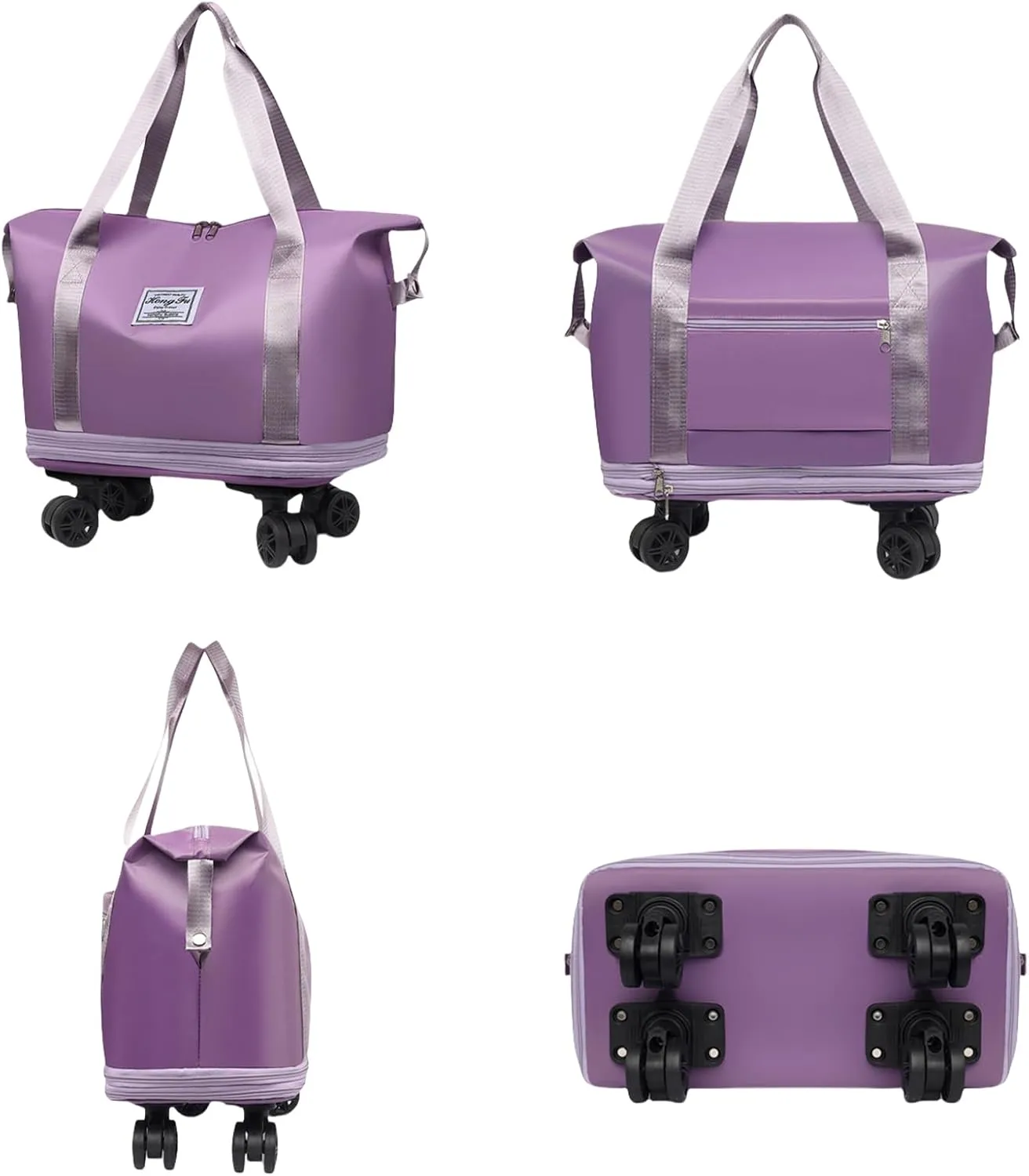 Beente Travel Bag with Wheels-(2025 New Large Capacity Travel Bag - Universal Wheel Removable) (Blue2,Wheel-equipped)