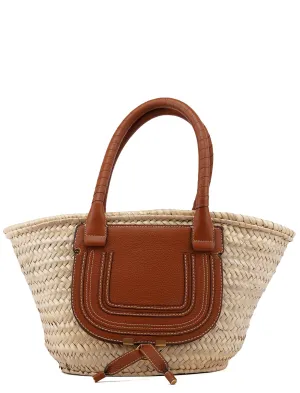 Beige Brown Marcie Basket Bag