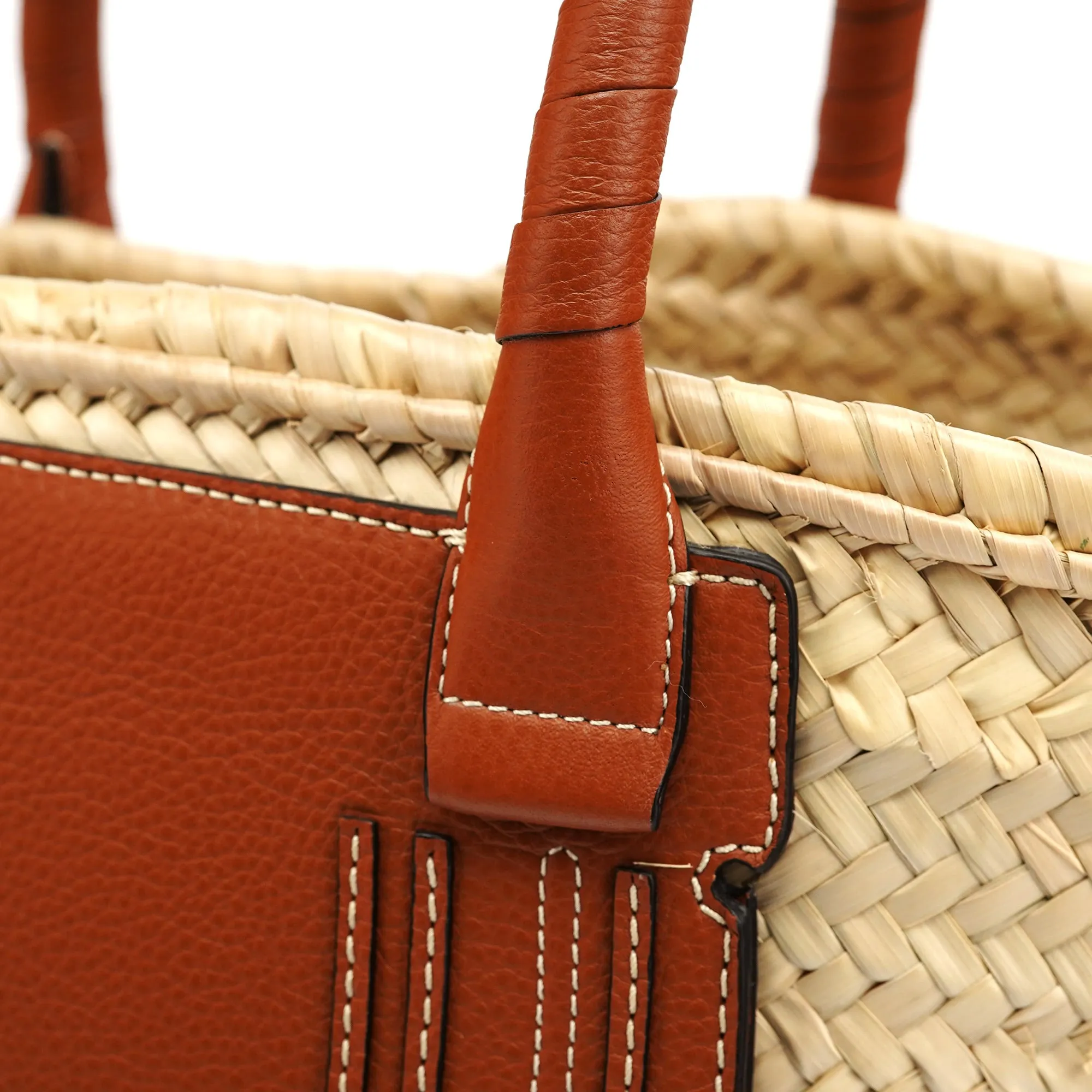 Beige Brown Marcie Basket Bag
