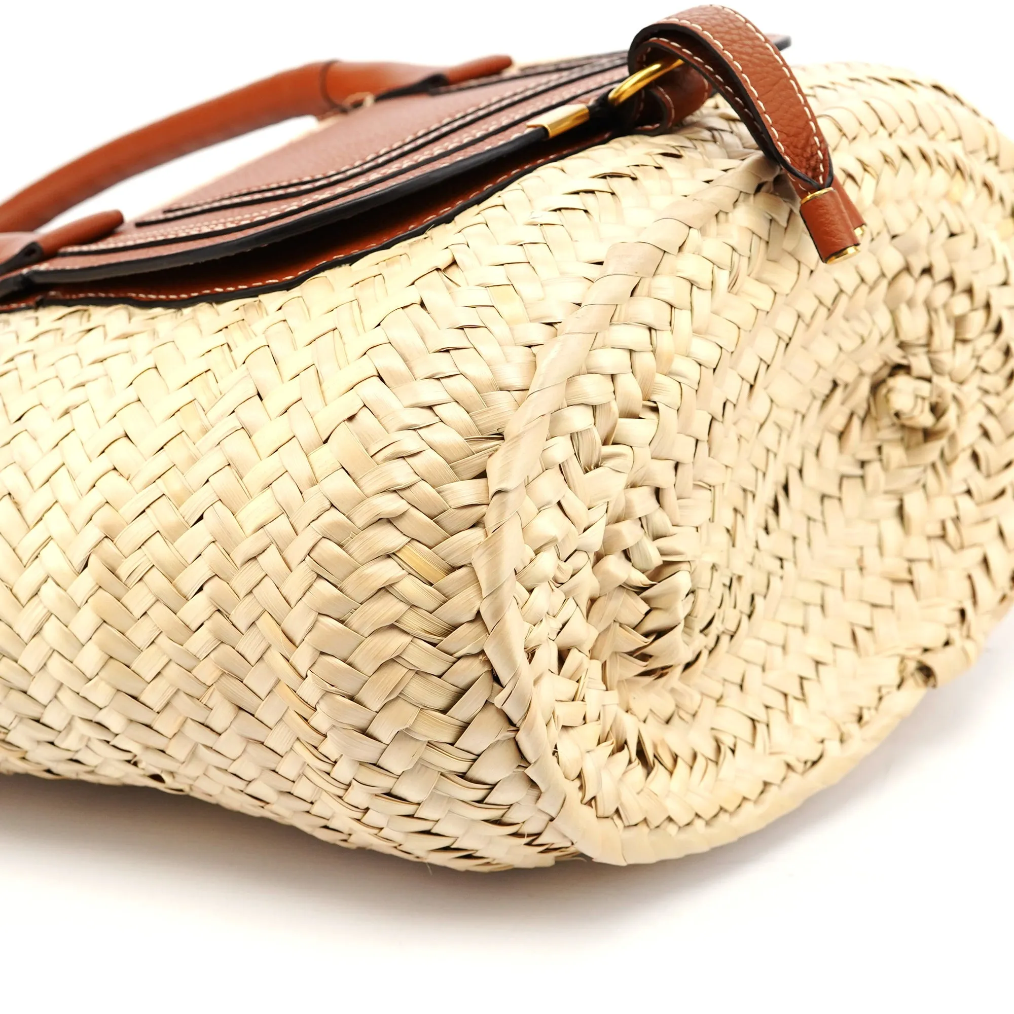 Beige Brown Marcie Basket Bag