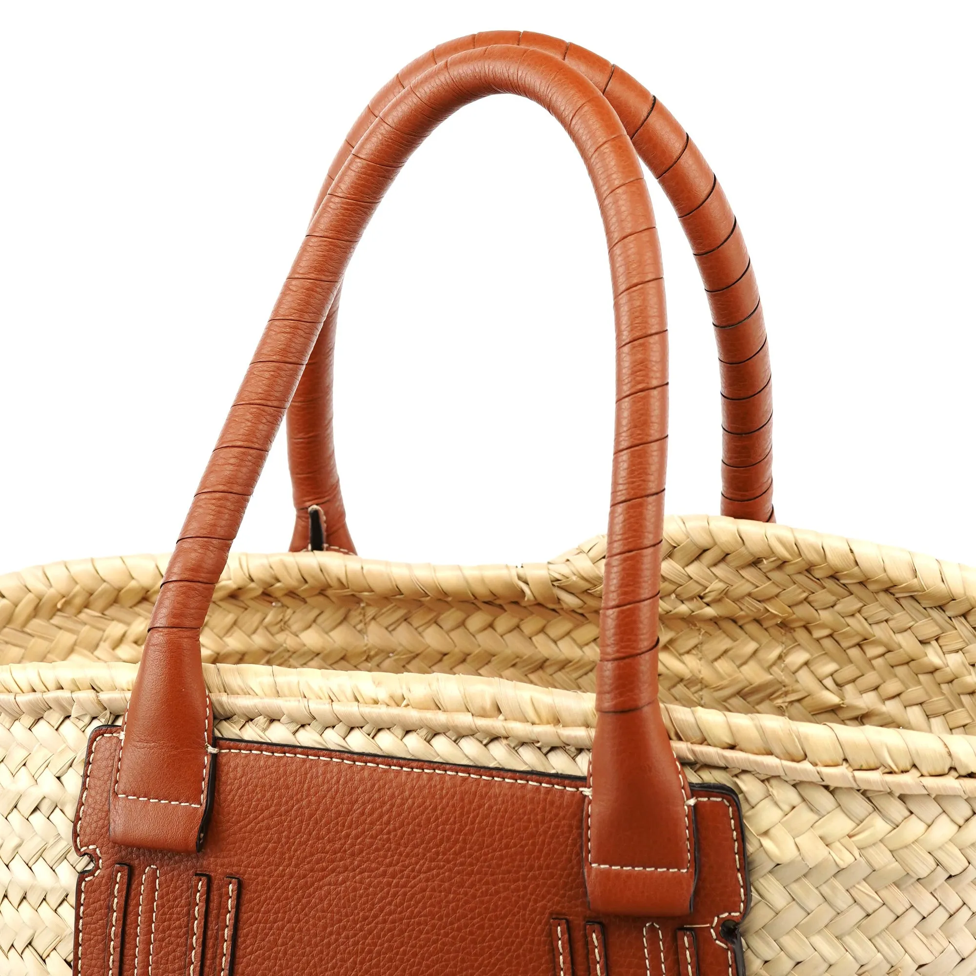 Beige Brown Marcie Basket Bag