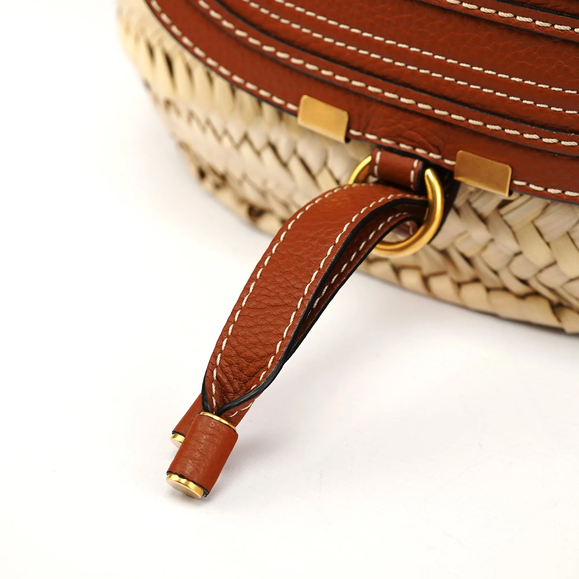 Beige Brown Marcie Basket Bag