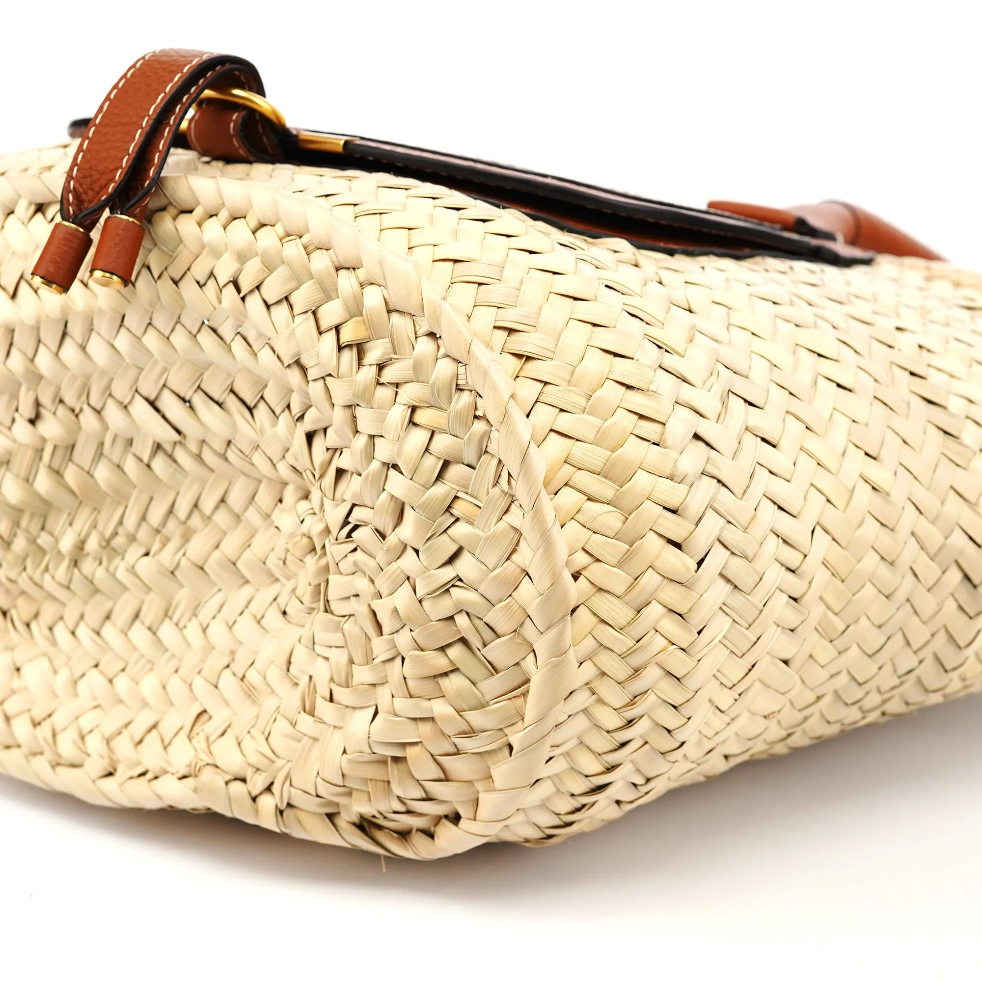 Beige Brown Marcie Basket Bag
