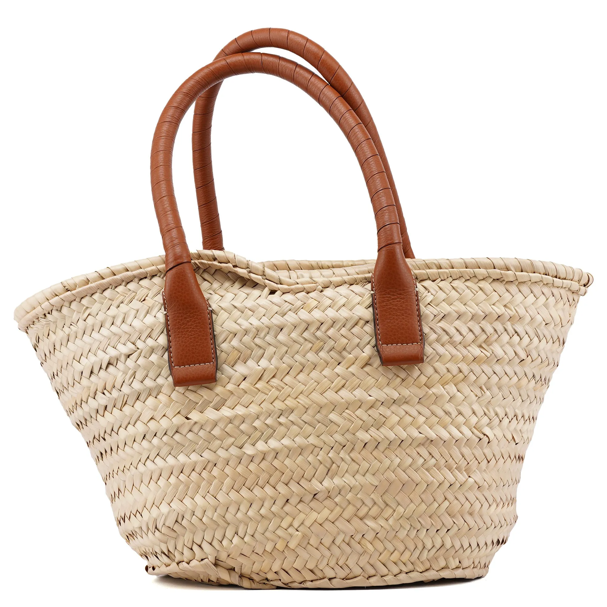 Beige Brown Marcie Basket Bag