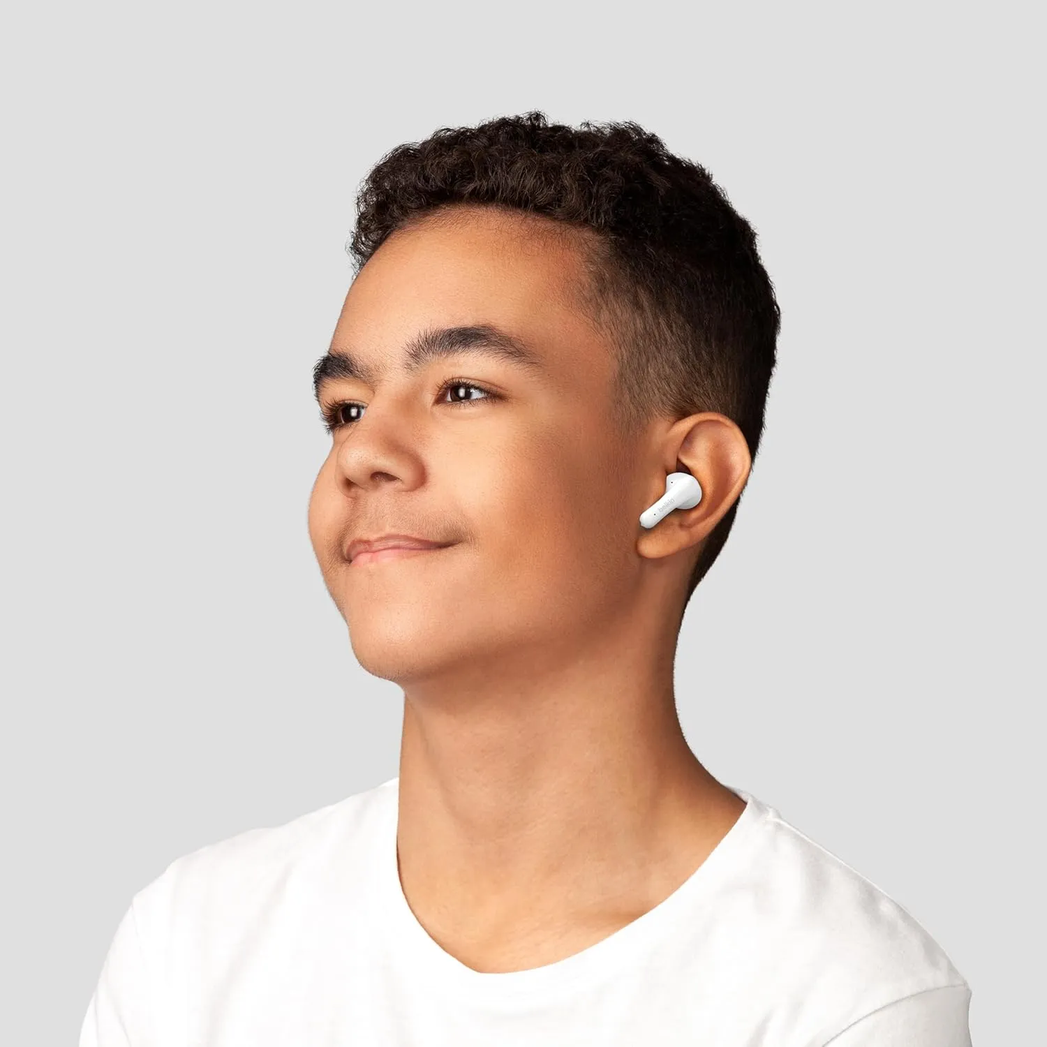 Belkin SoundForm Rhythm True Wireless Earbuds with Built-in Microphone, USB-C Fast Charging, 28H Battery Life, IPX5 Water Resistance - Bluetooth Earbuds for iPhone, iPad, Galaxy, Pixel, & More - White