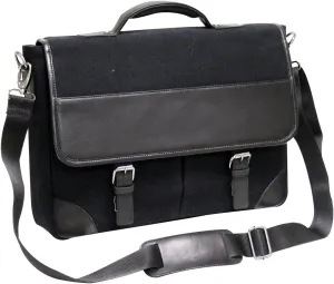 Bellino Livingston Leather Briefcase, Black, One Size