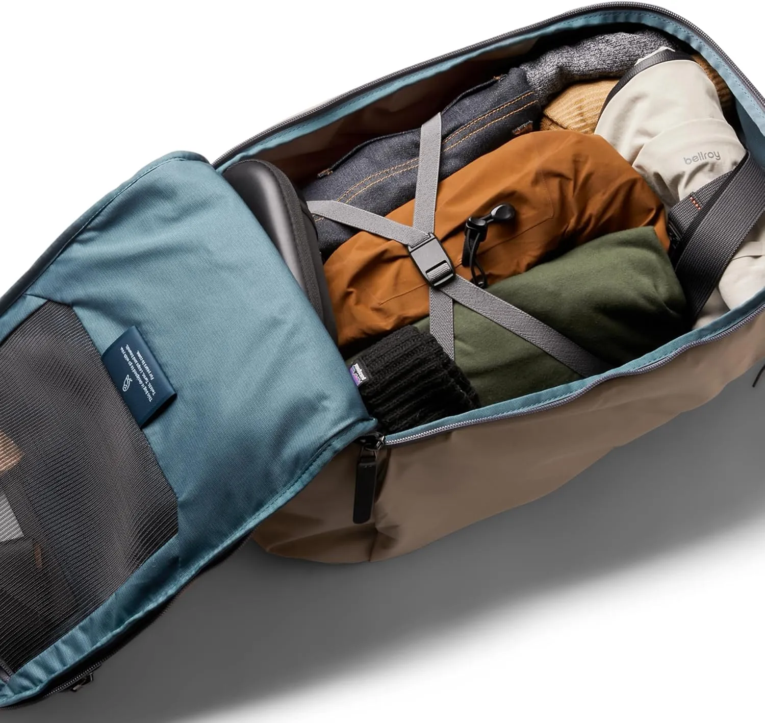 Bellroy Transit Workpack Pro (22L work bag/commuter backpack, fits 16” laptops; organization for travel and commutes)- Stone
