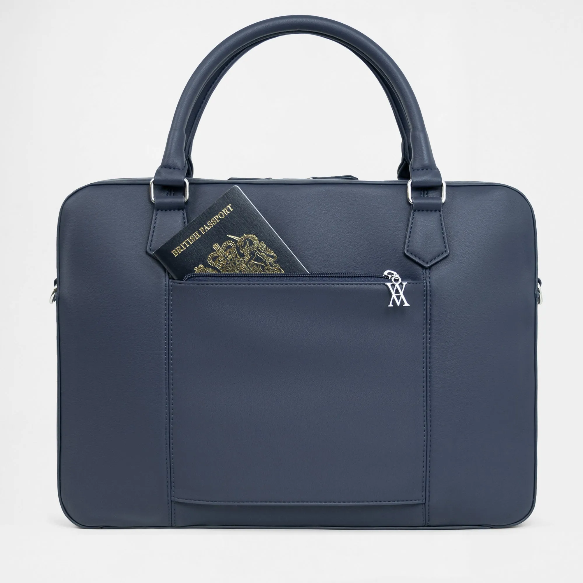 Berlin Compact Laptop Bag - Navy