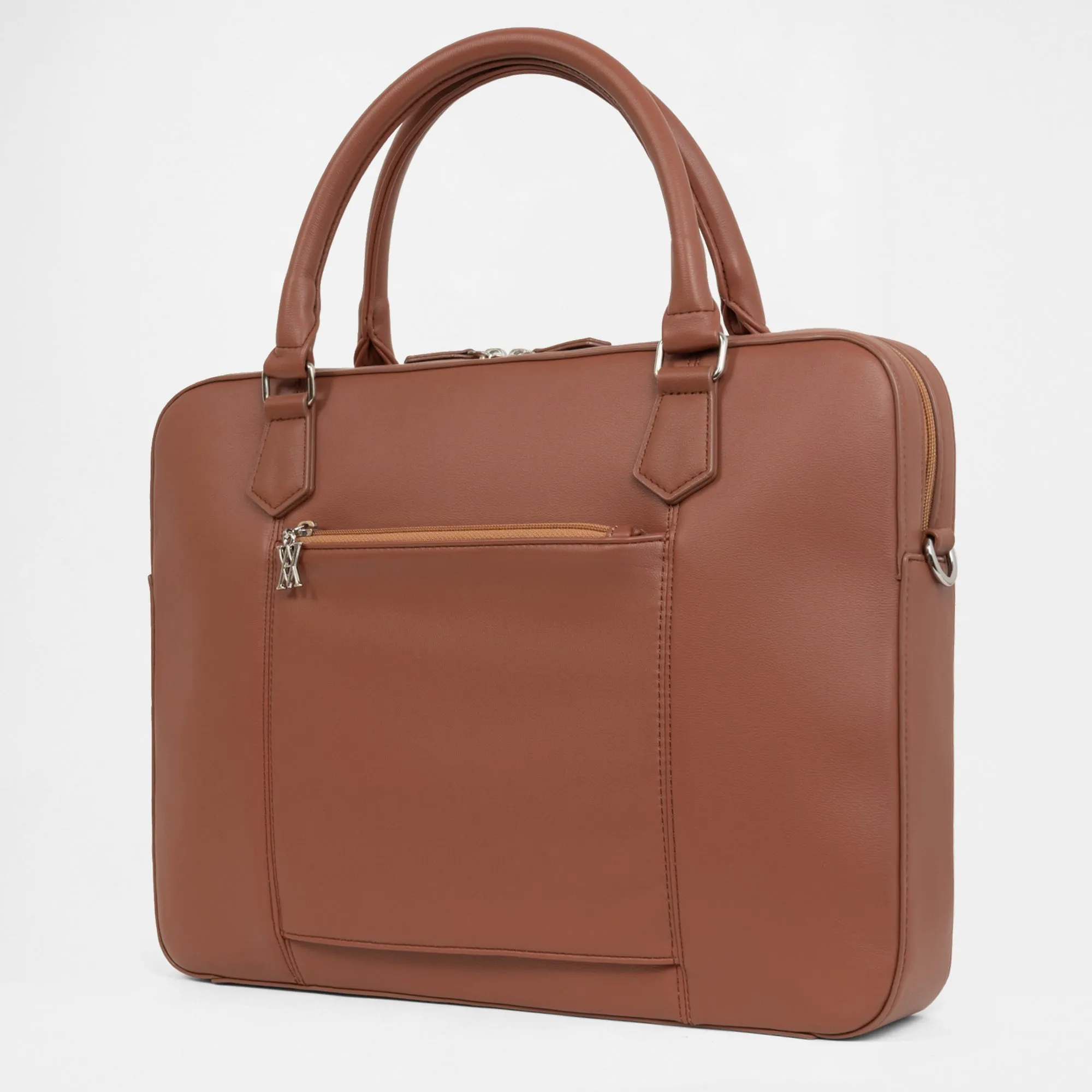 Berlin Compact Laptop Bag - Tan