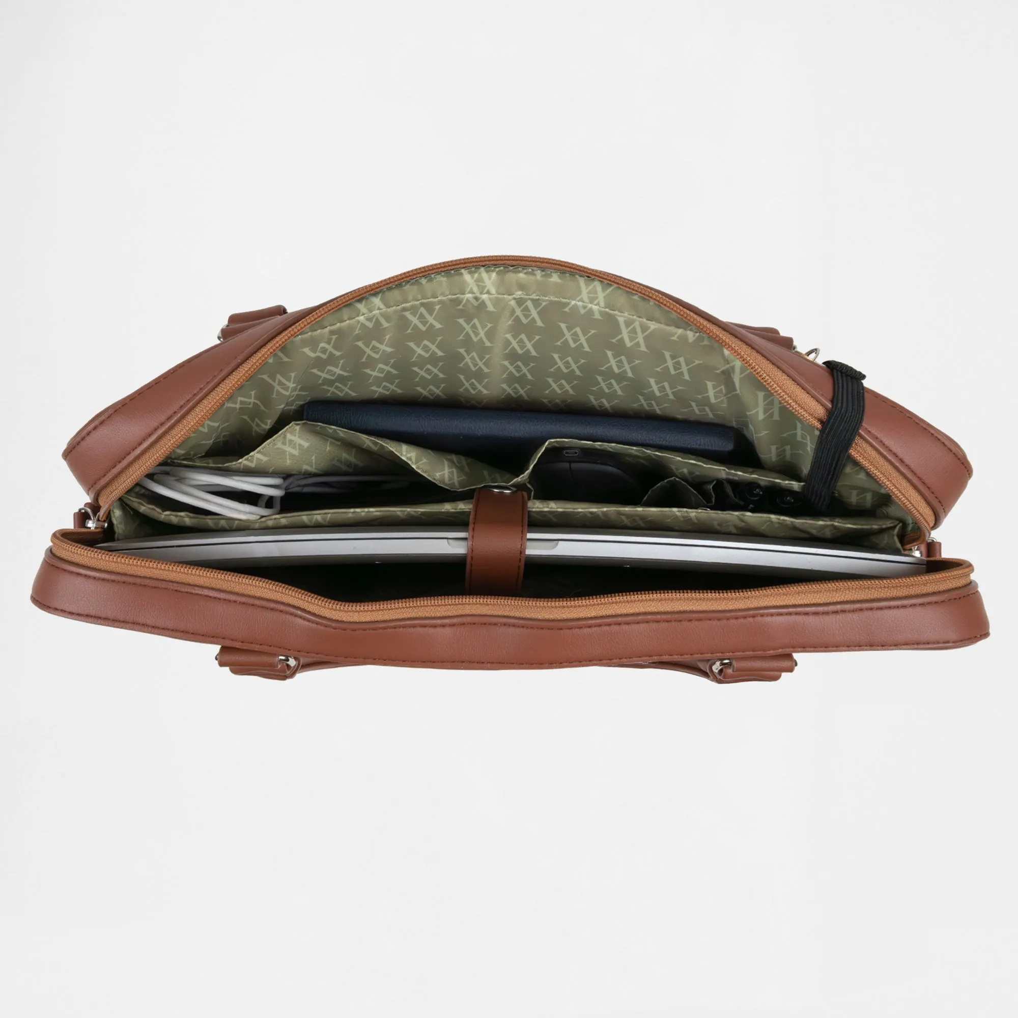 Berlin Compact Laptop Bag - Tan
