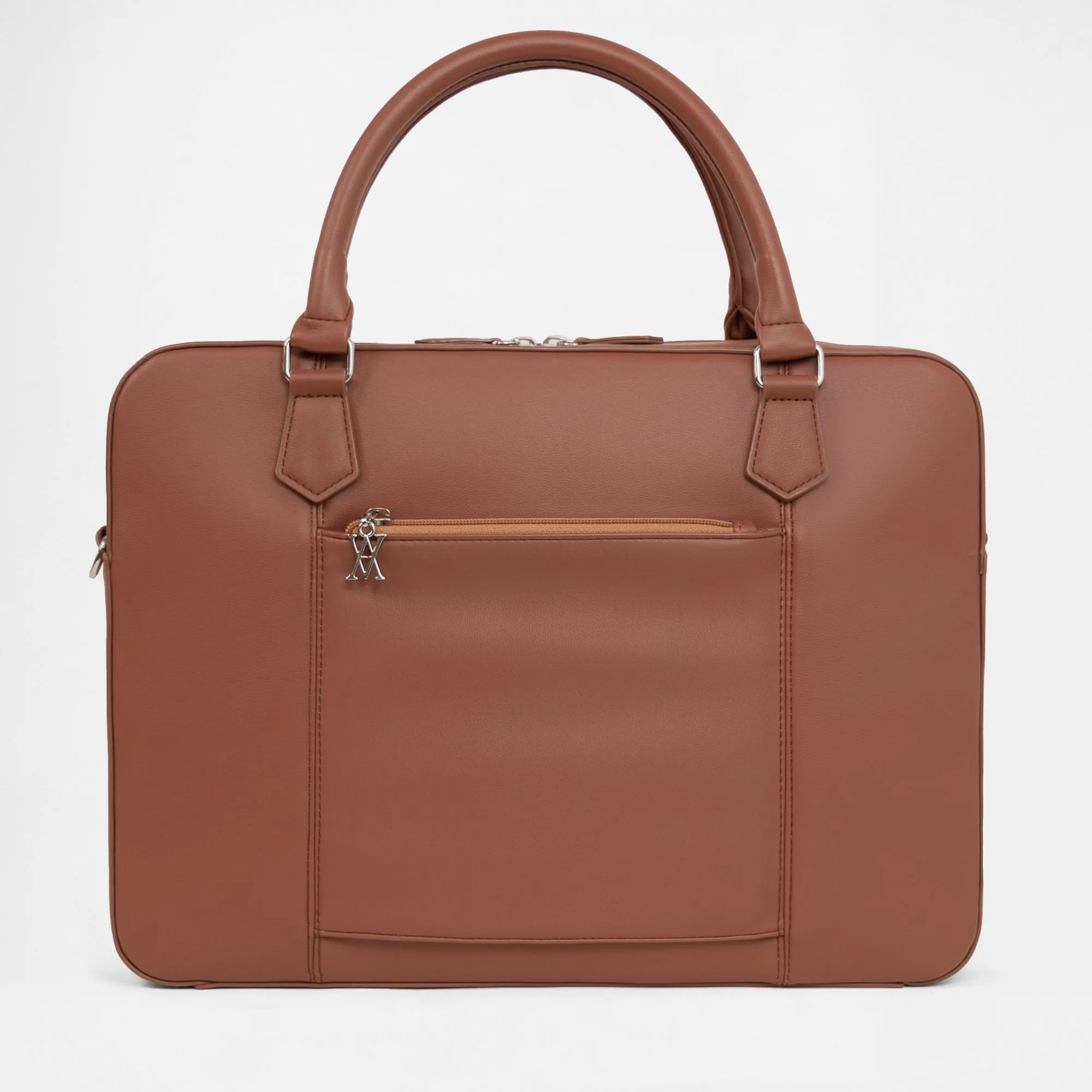 Berlin Compact Laptop Bag - Tan