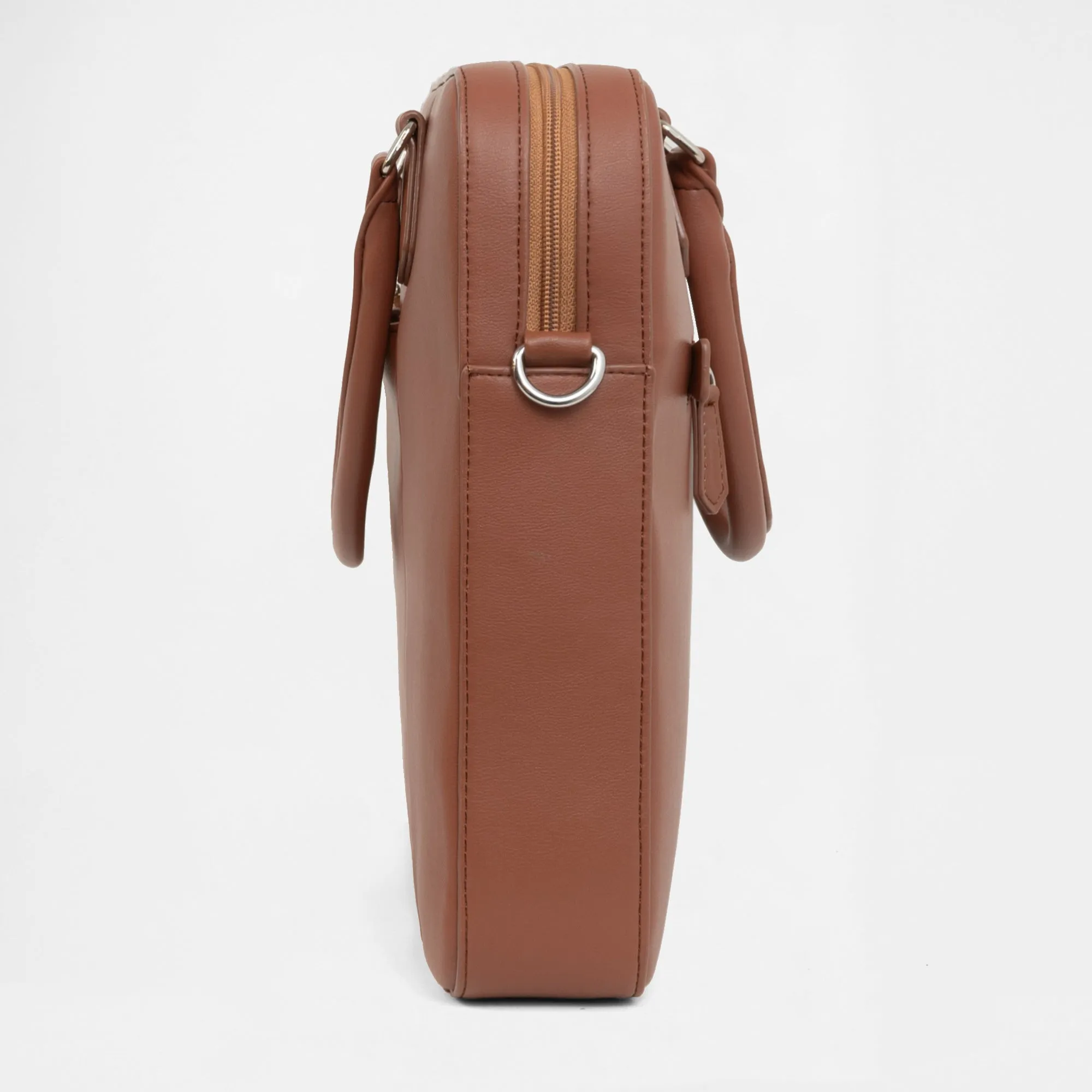 Berlin Compact Laptop Bag - Tan