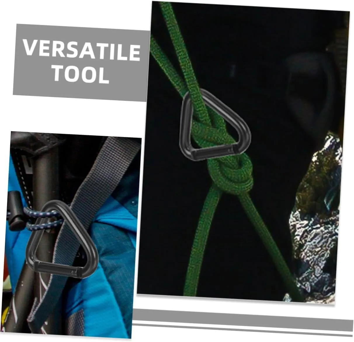 BESPORTBLE Carabiner Hooks Heavy Duty Hook Climbing Buckle Triangle Buckle Mountain Climbing Clips Buckles Aluminum