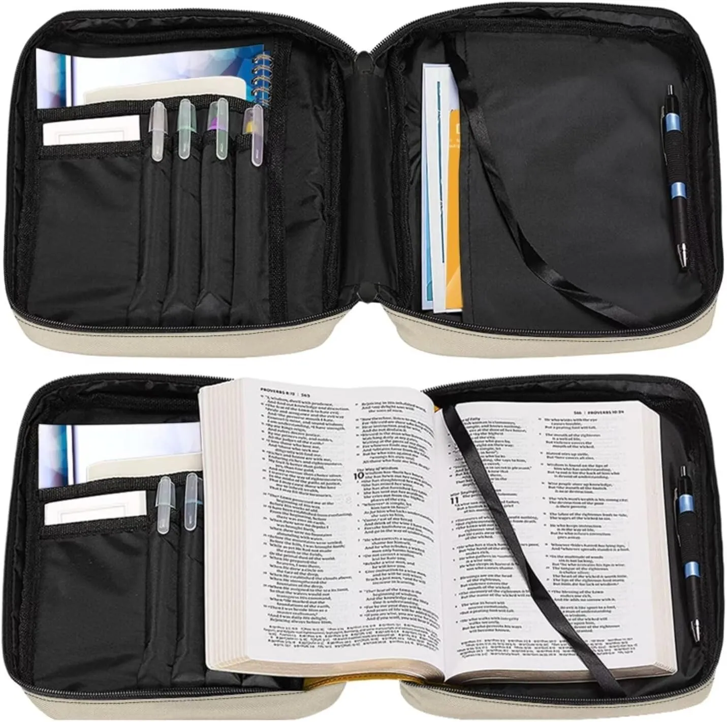 Bible Cover Case with Keychain Bible Carrying Case with Crossbody Strap Bible Book Bag Wristlet Lanyard Key Chain, by His Wounds We are Healed