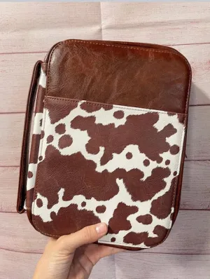 Bible Leather Cover Cow Print