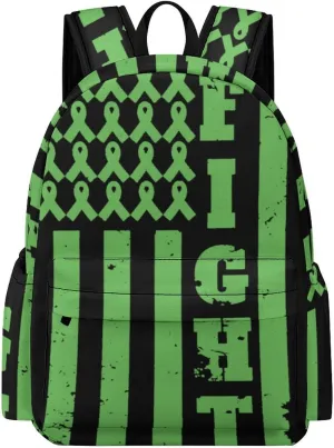 Bile Duct Cancer Awareness Travel Hiking Laptop Backpack for Men Women Camping Gym Backpacks Funny Casual Bag Gift, 42x30x15cm
