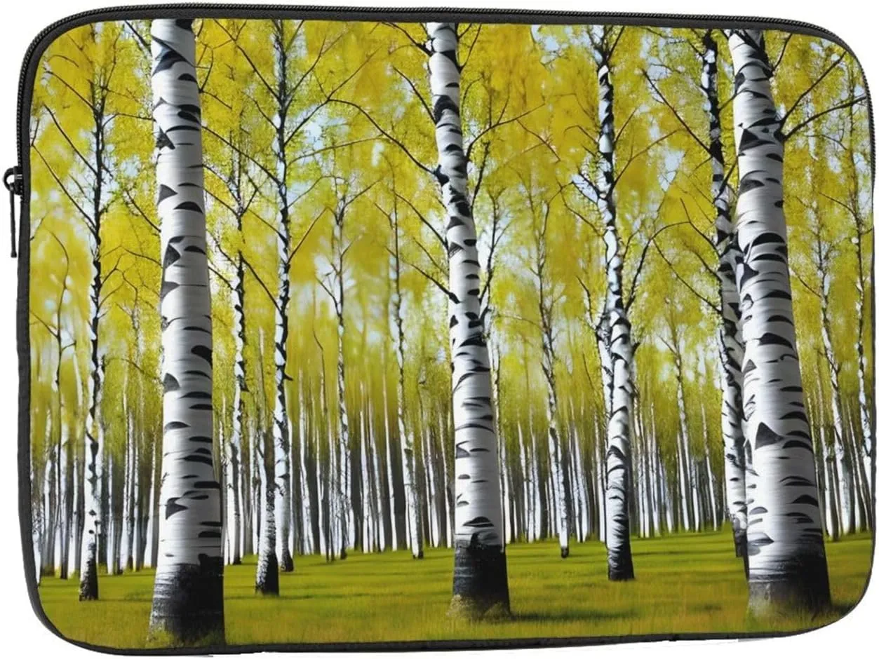 Birch Tree Prints Shockproof Portable Laptop Sleeve Bag 17 inch - Protective Case for Men and Women's Business Travel, Office Daily Use