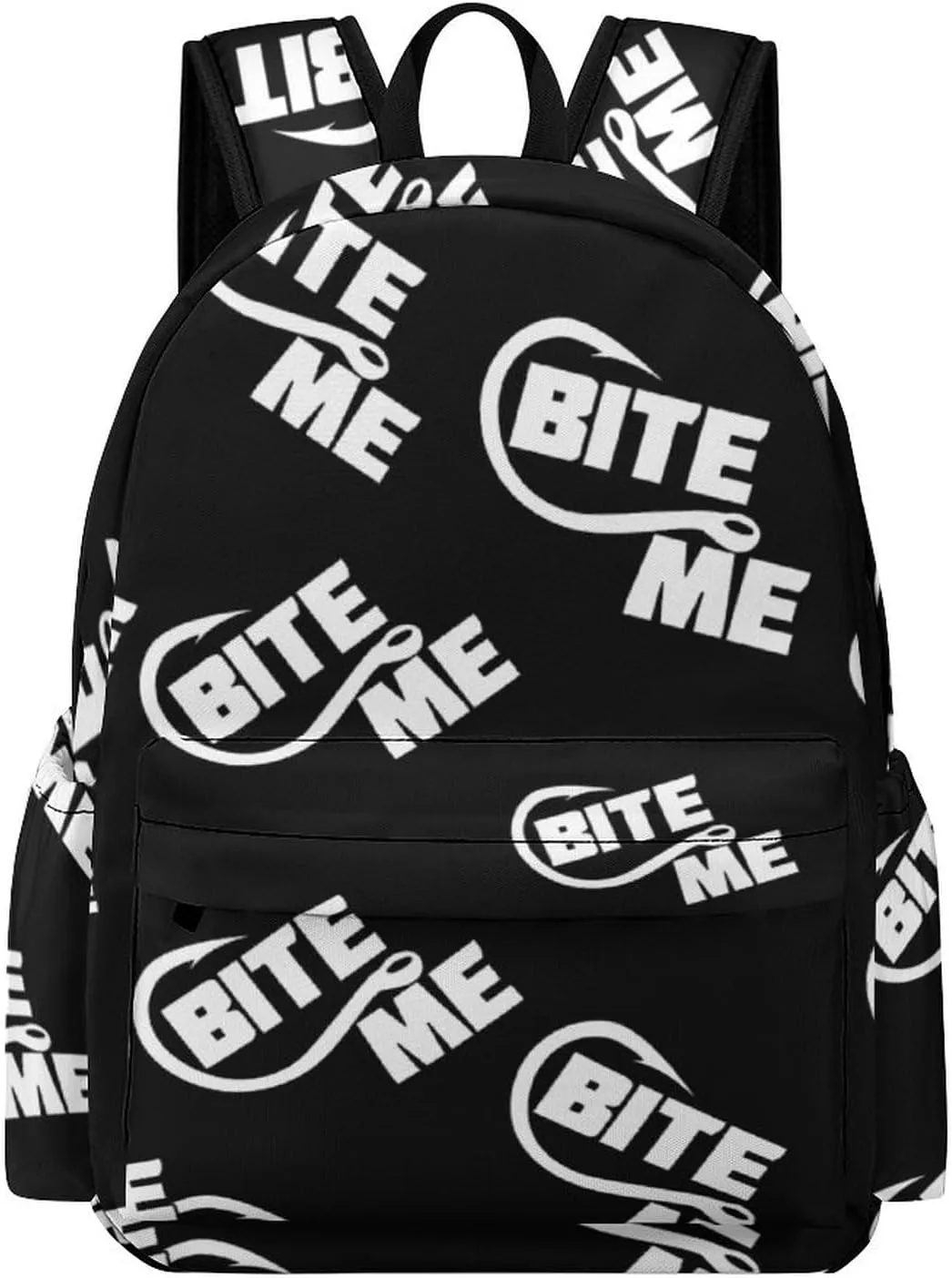 Bite Me Fishing Travel Hiking Laptop Backpack for Men Women Camping Gym Backpacks Funny Casual Bag Gift