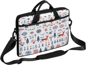 Black And White Butterfly Laptop Bag for Men Women 13-15 Inch Case Bags Sleeve Shoulder with Anti Slip Removable