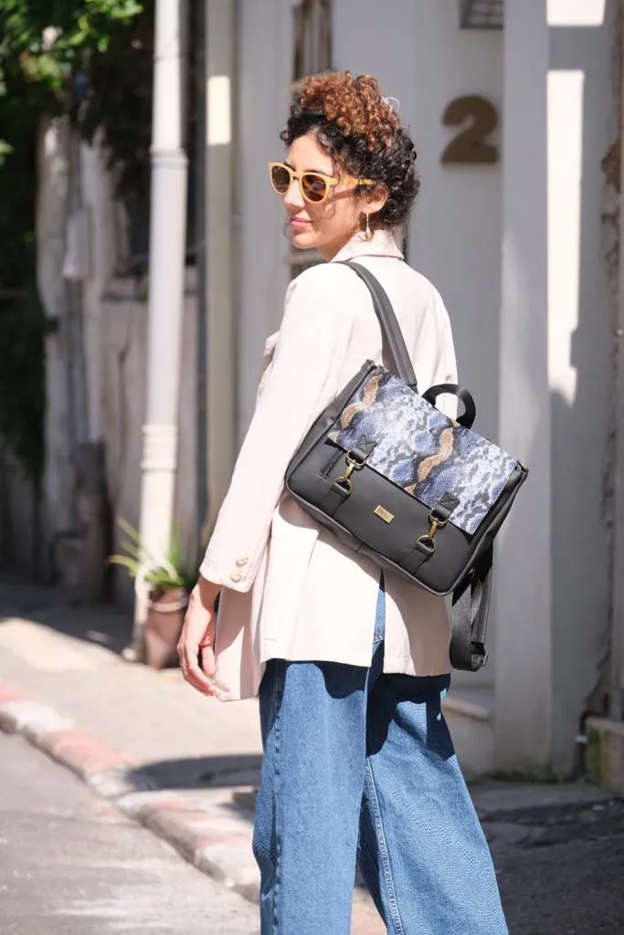Black 'Jaffa' Backpack/Side Bag