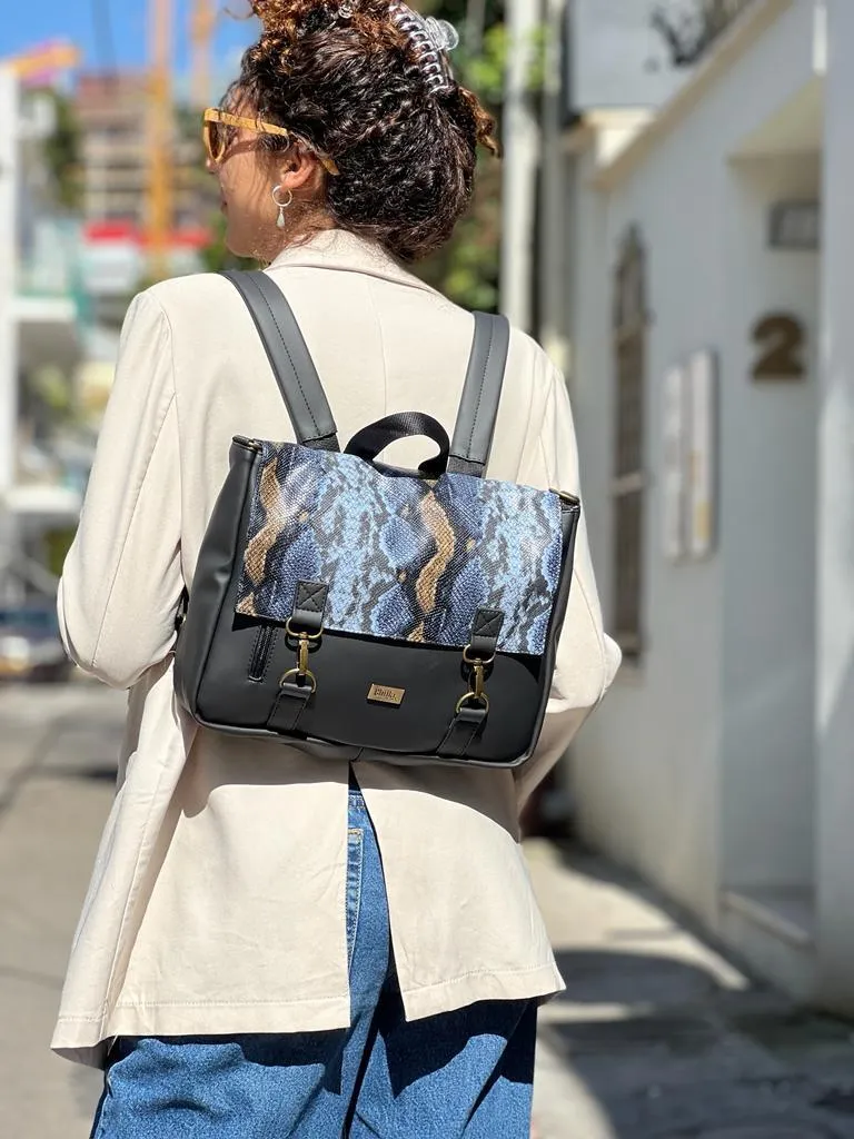 Black 'Jaffa' Backpack/Side Bag
