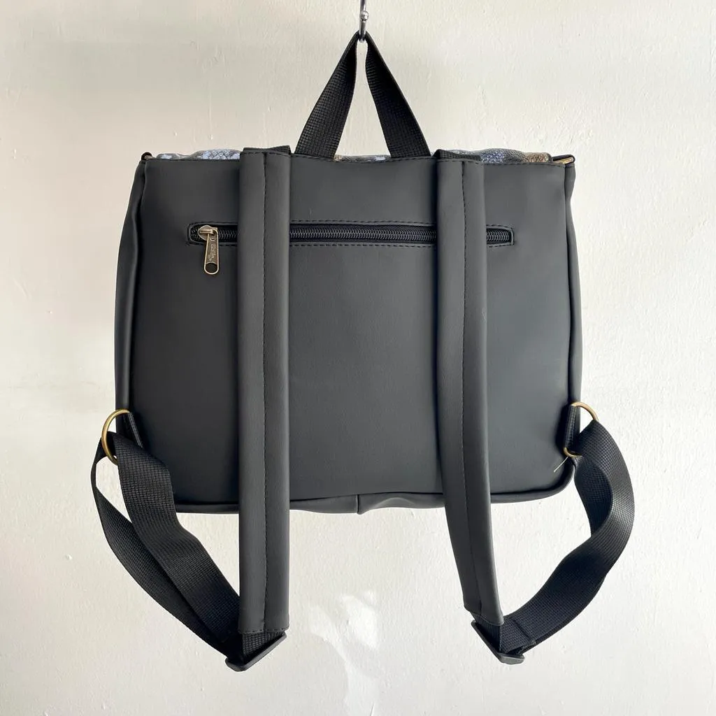 Black 'Jaffa' Backpack/Side Bag