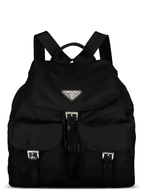 Black Large Tessuto Nylon Backpack