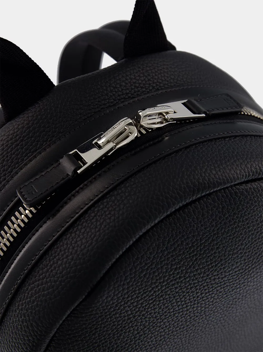 Black Leather and Suede Chic Sport Backpack