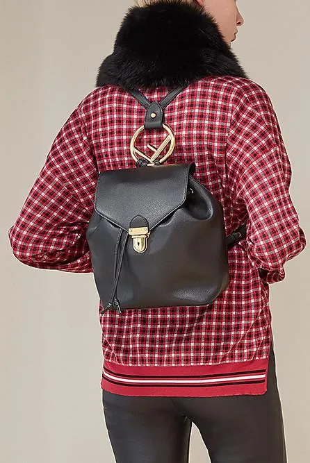Black Leather Backpack