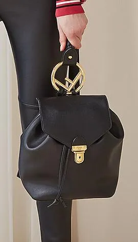 Black Leather Backpack