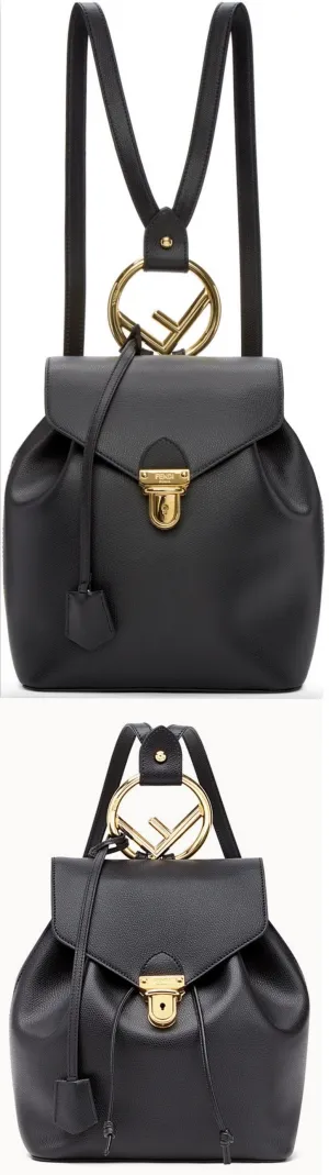 Black Leather Backpack