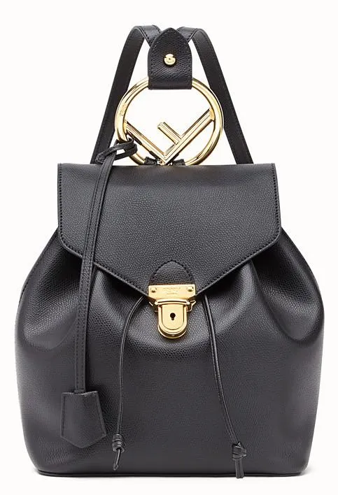 Black Leather Backpack