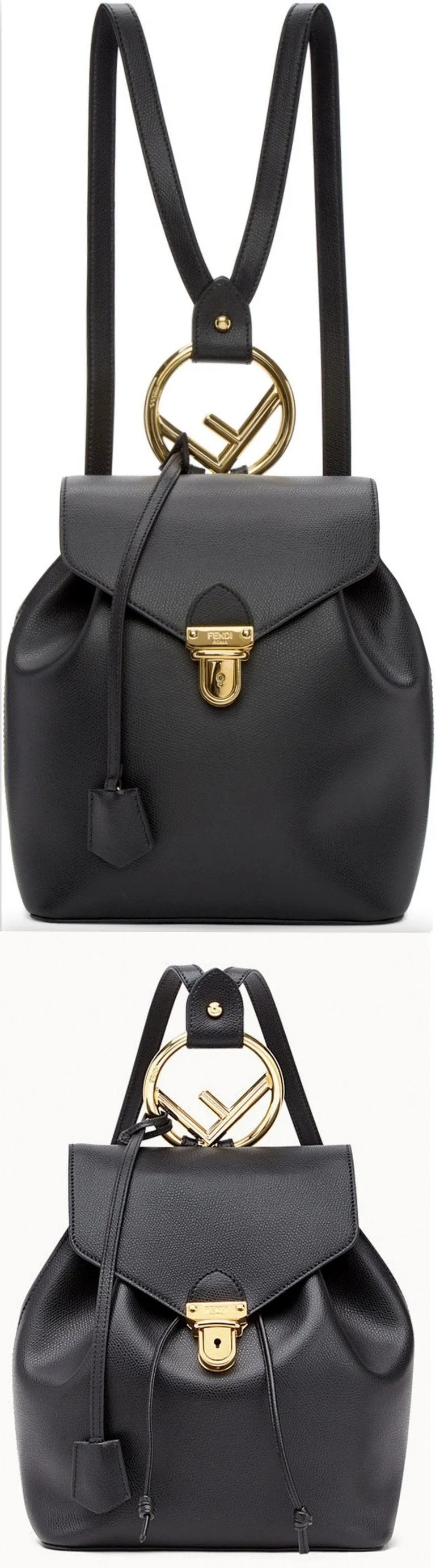 Black Leather Backpack